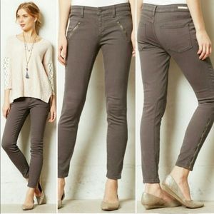 Anthropologie Pilcro Serif Zip Moto Jeans